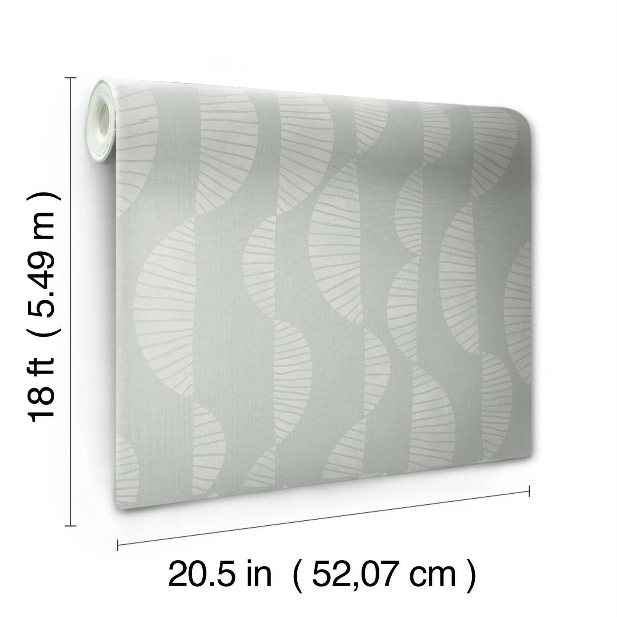 RoomMates Gray Seychelles Wave Peel & Stick Wallpaper